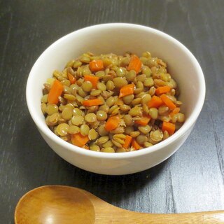 レンズ豆のカレーガーリック煮